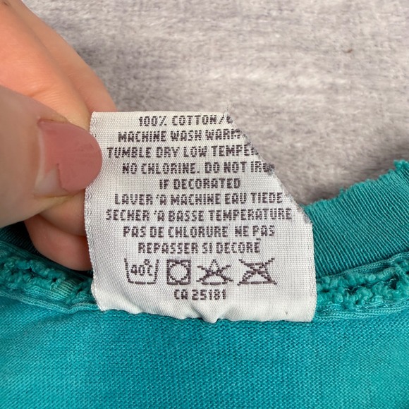 Vintage Nature Shirt Mens Large Teal Preserve Our Wetland Wilderness Dragonfly - Picture 7 of 14